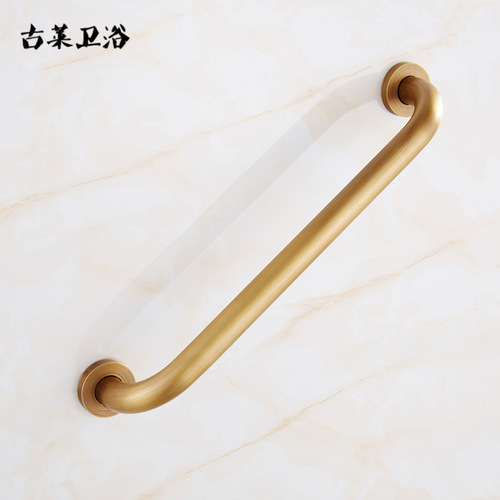 All-copper bathroom handrails, bathroom antique bathtub handrails, safety gold anti-slip handrails for the disabled, elderly people