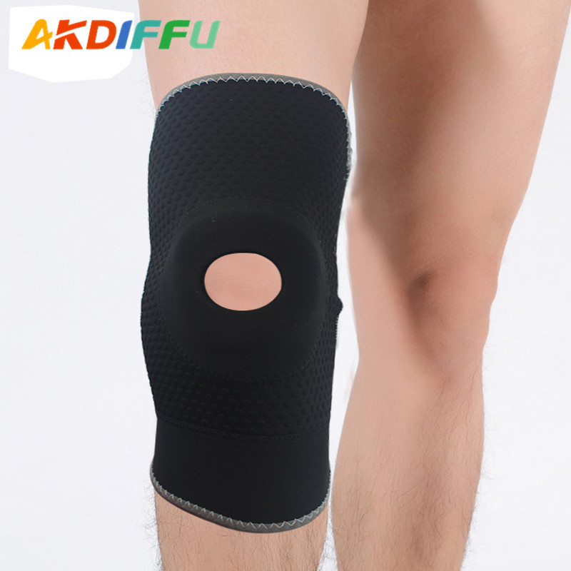 Venta al por mayor material de buceo rodillera caliente transpirable abierta Patella rodillera deportes al aire libre suministros