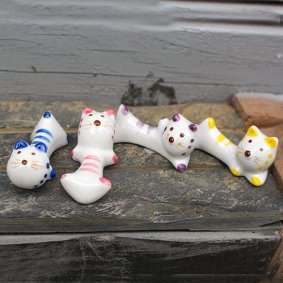 厂家直销 创意卡通筷子架 笔架 小猫咪摆件 旅游景点精品店纪念品|ms