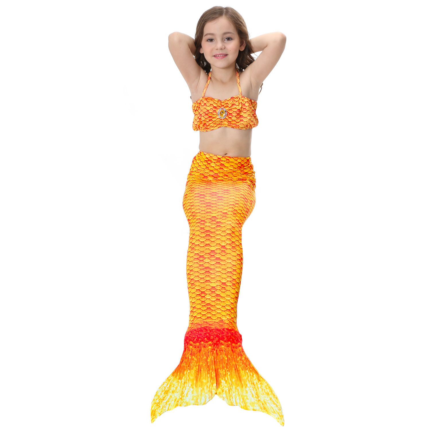 Girl's Fashion Mermaid Nylon Polyester Bikinis 2 Piece Set display picture 53