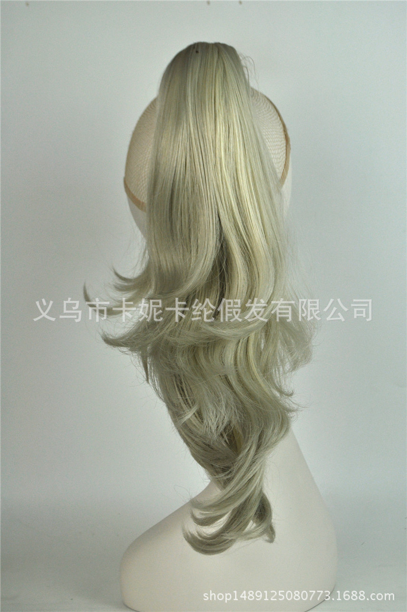 Peluca de cola de caballo para mujer de moda, peluca europea y americana, cola de caballo