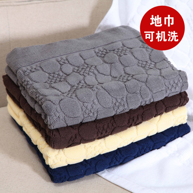 supply hotel Dedicated Cotton white thickening Floor towel non-slip Floor towel pure cotton water uptake Little feet Floor towel Customized
