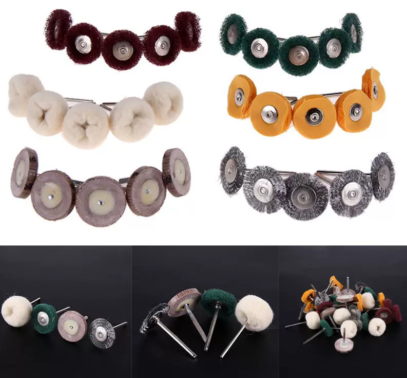 30pc 钢丝刷磨钢丝刷金属砂轮抛光装布轮纤维轮百叶轮