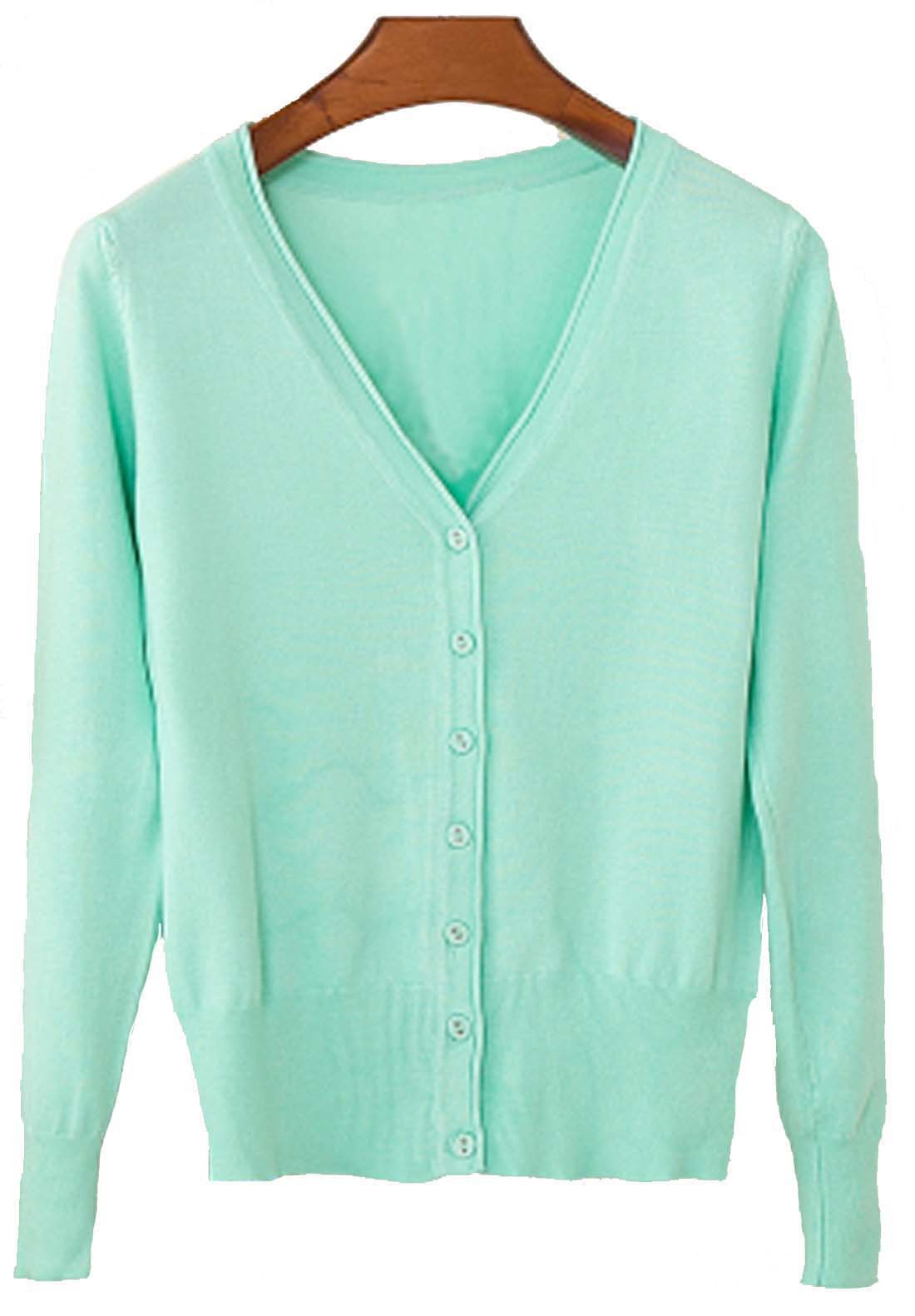 春夏秋 薄手 Vネック 日焼け止 冷房対策 毛玉 (32)