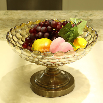 European style originality Glass Fruit plate practical Home Decoration Manufactor Direct selling Glass Containers