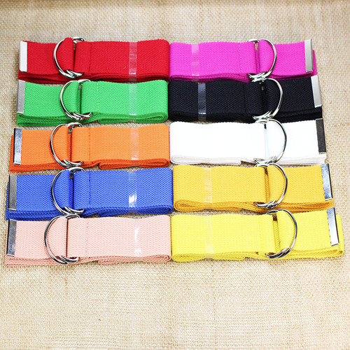 Wholesale nylon canvas belt Korean version versatile double ring buckle male and female student belt Taobao gifts