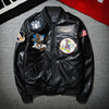 Spring embroidery PU men jacket flying jacket hot sale source