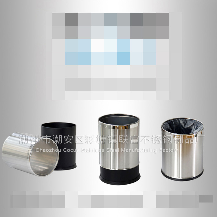 双层不锈钢垃圾桶 客房KTV卫生桶