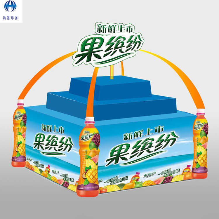 鸿基印务直销饮料产品生动化物料食品促销超市活动物料喷绘加工