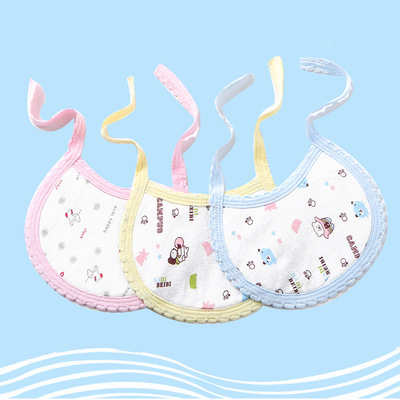 婴幼儿口水巾 新生儿纯棉围嘴 防水围兜宝宝柔软饭兜母婴用品批发