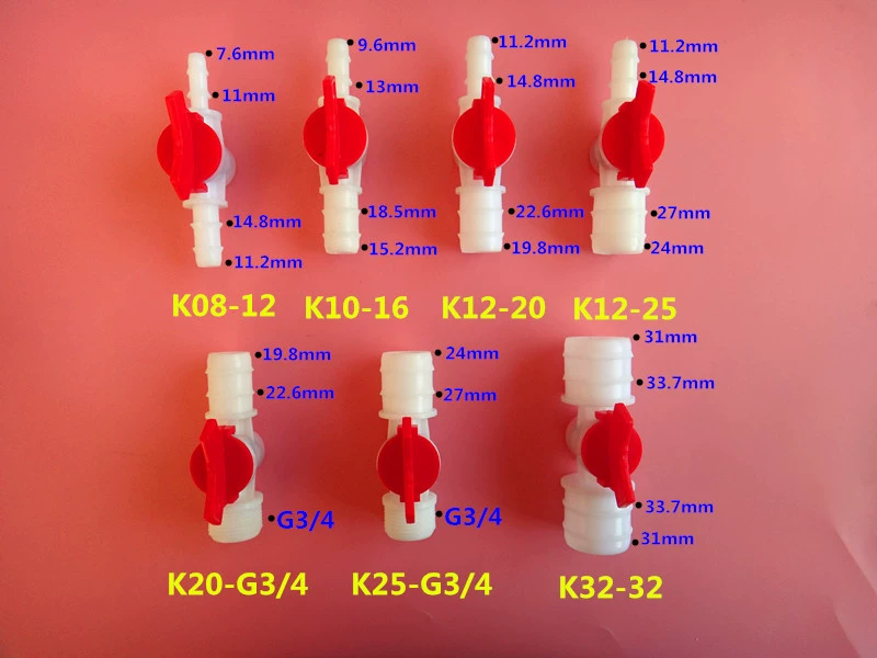 Регулировочный выключатель шланга шаровой кран пластиковый быстроразъемный регулирующий клапан переключатель редуктора расхода шланга пластиковый клапан