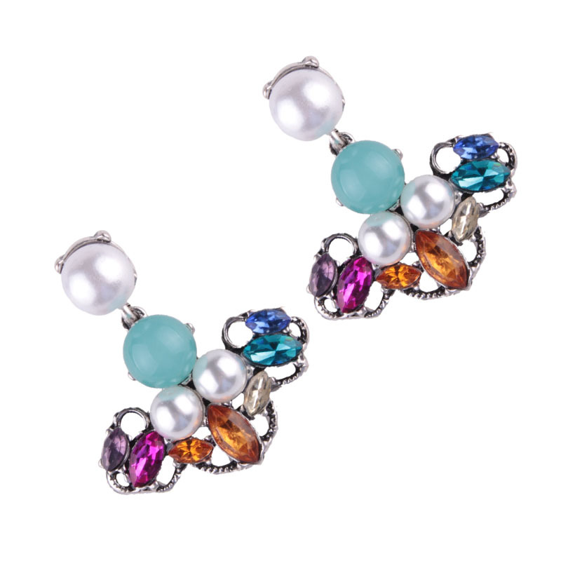 Fashion OL alloy Diamond earring (color)NHJQ9225-color