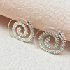 Trend spiral, earrings with gears, European style, wholesale