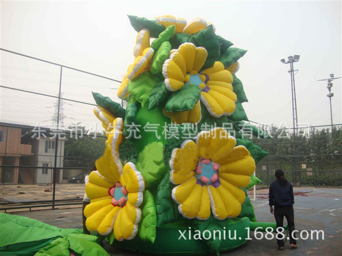 充气LED灯气模广场装饰彩色花喇叭花变色立体道具模型厂家定制