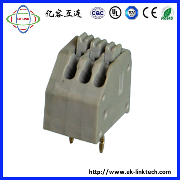 F50-21-2.5 间距弹簧式PCB接线端子 按压免螺丝式接线端子连接器