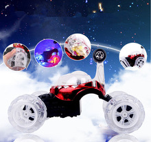 大型號電動玩具車六通伸縮多首音樂遙控特技翻斗車 8000015