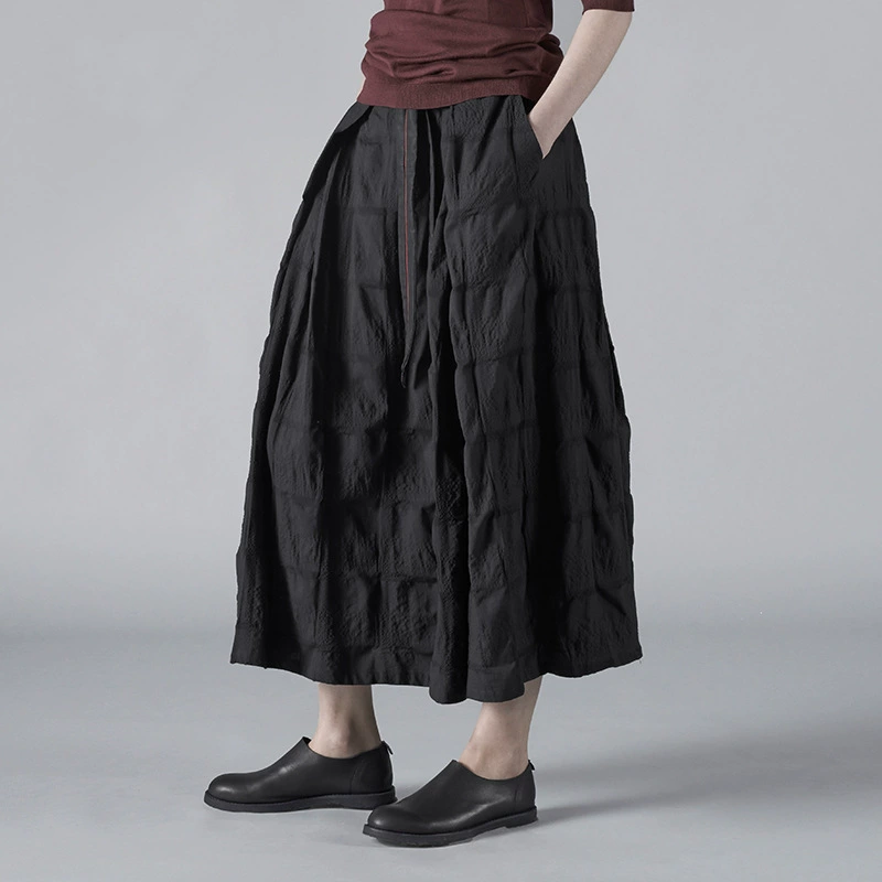 2020 новая Оригинальная Женская хлопковая клетчатая простая юбка высокого качества оптом А-силуэтом на шнуровке