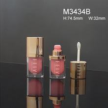 批发化妆品包材 欧美双壁塑料唇彩管  前卫时尚唇蜜瓶 M3434B
