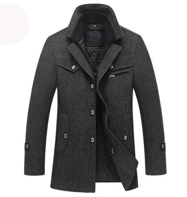 2023 abrigo de hombre Otoño e Invierno chaqueta de hombre collar chaqueta de lana de hombre más tamaño chaqueta de lana ropa de hombre image 6