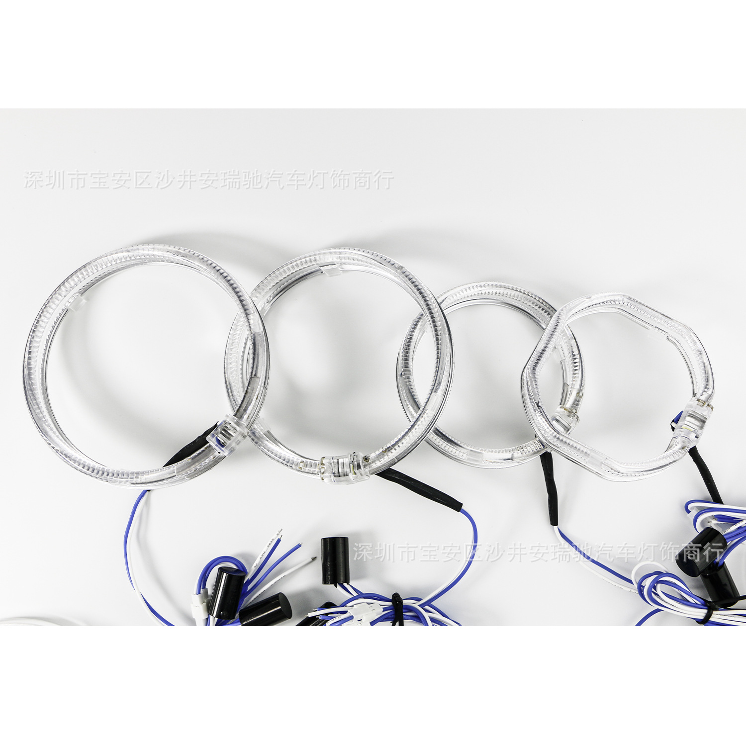 汽车led天使眼光导半圆131mm E36 E46 2.5寸 3寸适用于宝马光圈-阿里巴巴