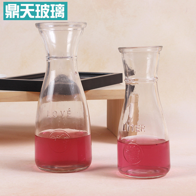 批发大口冰桔柠檬茶瓶家用透明冷泡茶瓶饮料瓶果汁瓶可定制