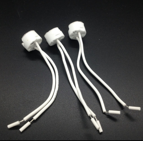 G5.3/GU5.3/MR16 Ceramic Quartz Lamp Holder Lamp Holder Lamp Cup Silicone Wire Lighting Accessories 10CM