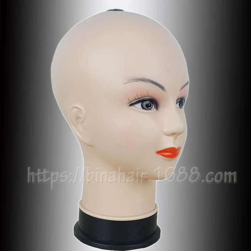 Mannequin head, shower cap, scarf, wig, stand PVC