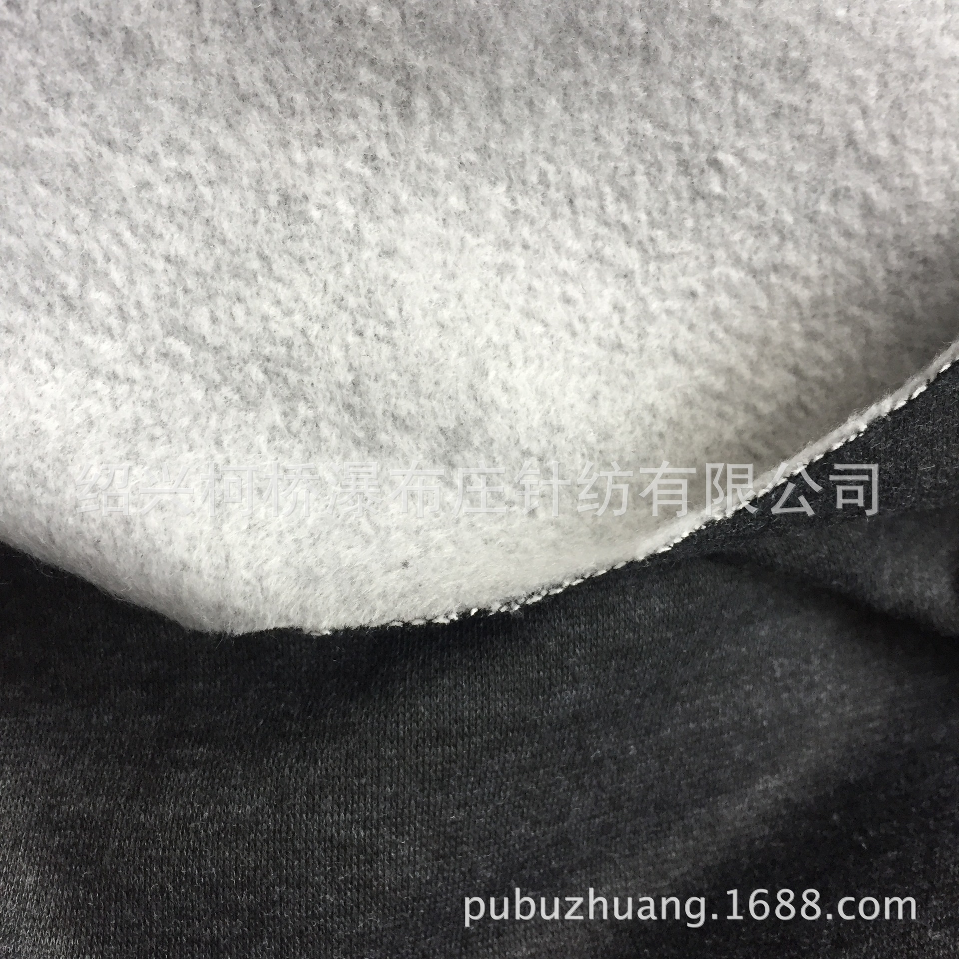 厂家直销针织全涤深麻灰卫衣绒布 高档全涤大毛圈起毛