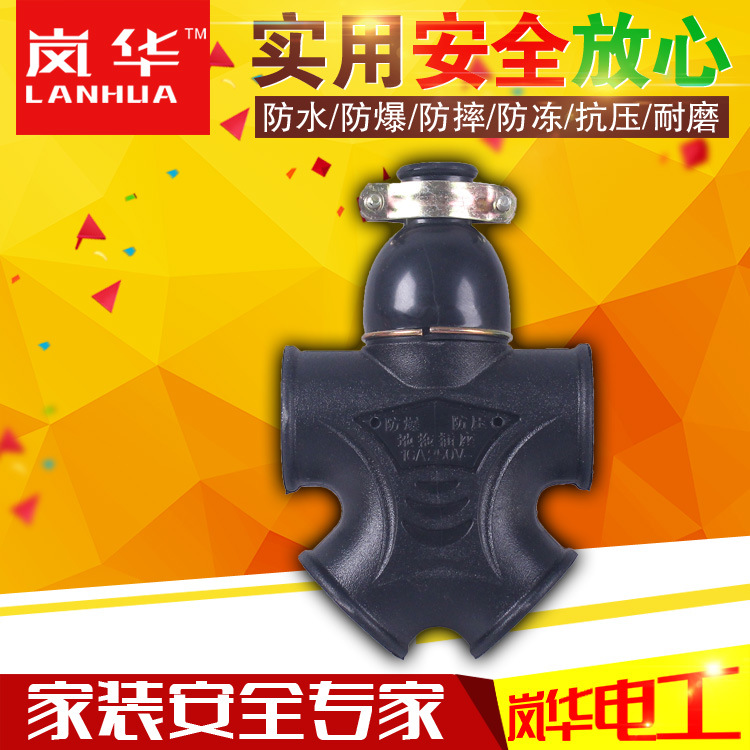 Place of Origin Price Discount Domestic standard 10 switch explosion-proof PC Raw materials mop socket Lan Hua