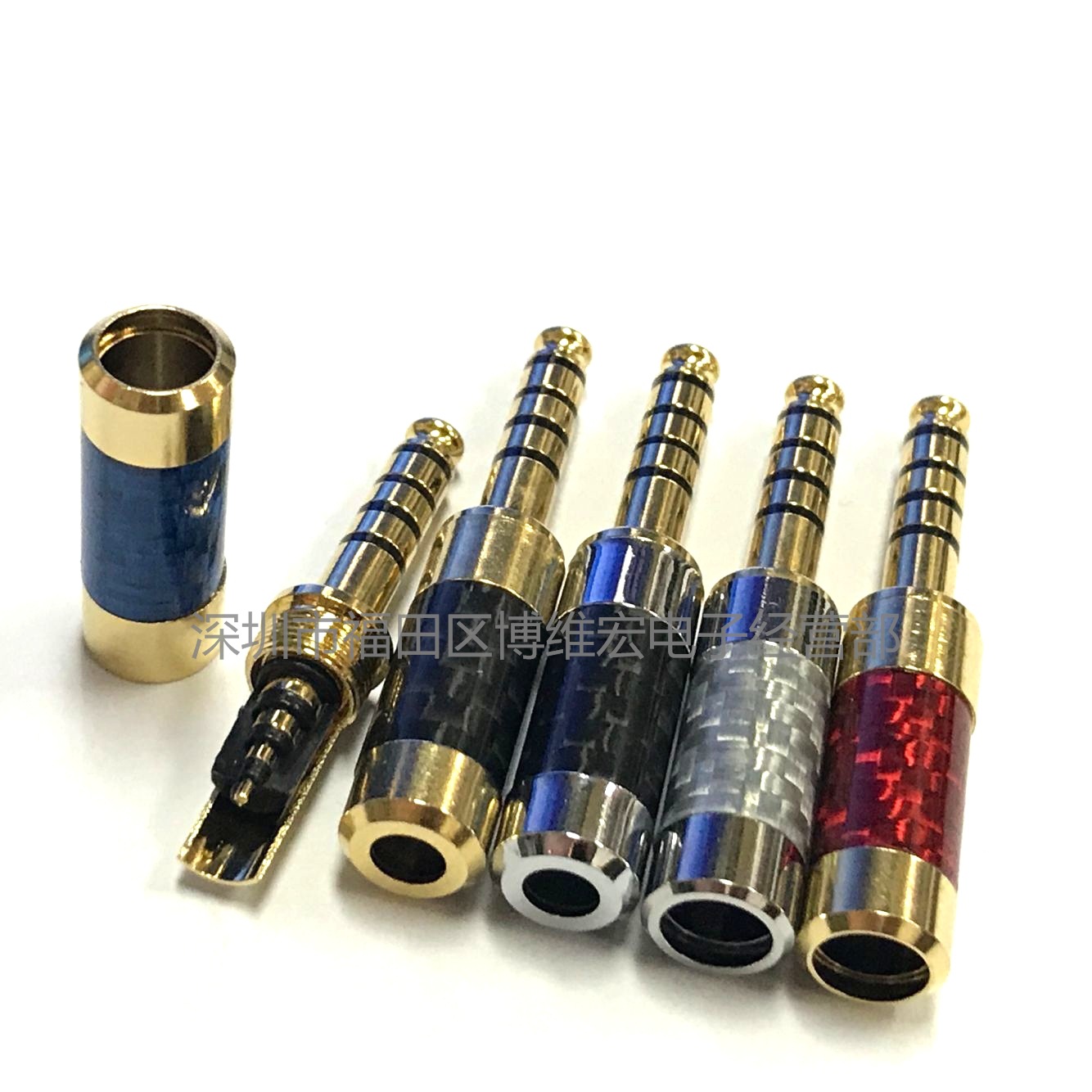 彩色碳纤维索尼4.4五级插头/多彩碳纤4.4五节索尼专用插头/4.4插