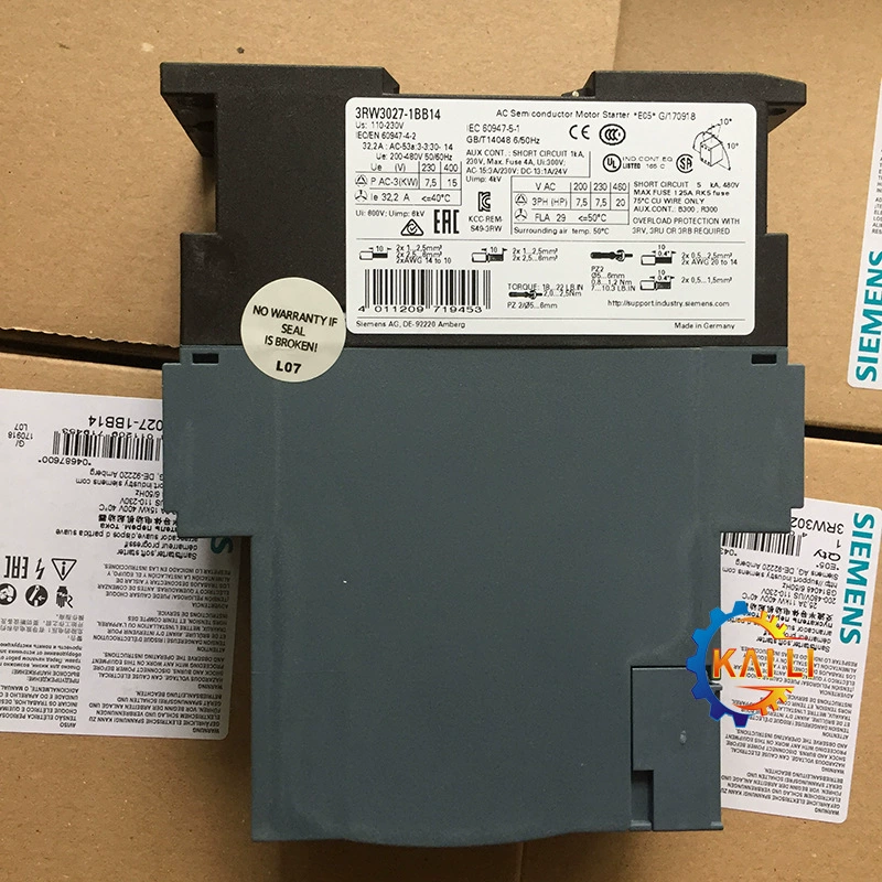 Оригинальный аутентичный 3RW3018-2BB04 Siemens Soft Vacaer 17.6A/7.5KW/400V