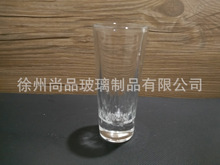 專業生產玻璃酒杯 高檔60ML果簽牙簽杯 刻花厚底玻璃杯