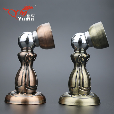 高档欧式青古门吸强磁门顶吸门器墙装家用五金墙吸黄古铜合金门吸