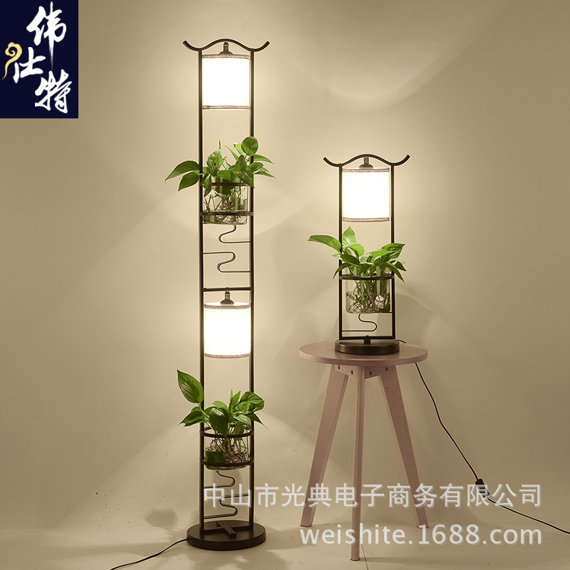 New Chinese style Table lamp Floor lamp Modern minimalist a living room Table lamp Buddhist mood bedroom Bedside book vertical Table lamp