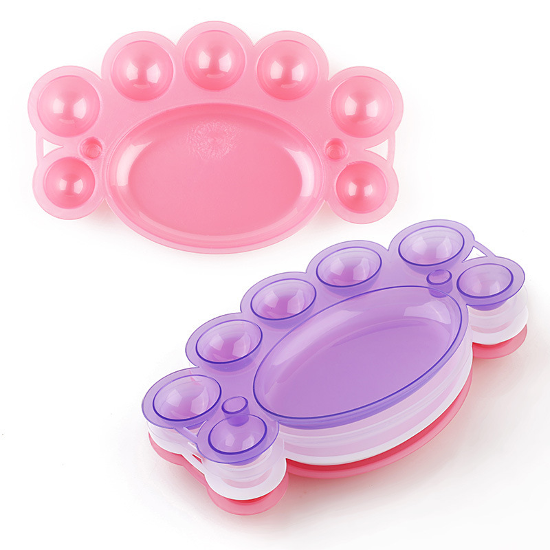 Nail nail painting color palette put pigment color palette container acrylic feet color palette plate wholesale