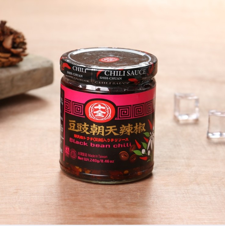 台湾进口十全豆豉朝天辣椒辣椒酱下饭玻璃瓶辣椒特产朝天椒 阿里巴巴