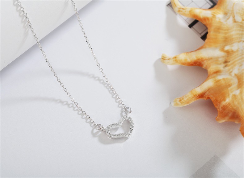 cable chain Chain Type 1 Piece Quantity 1 Piece 925 Sterling Silver Heart Shape 925 Sterling Silver Cable Chain Pendant Necklace