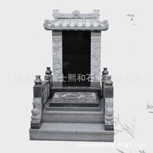 湖北潛江墓碑廠家  芝麻白亭式石雕墓碑大量出售