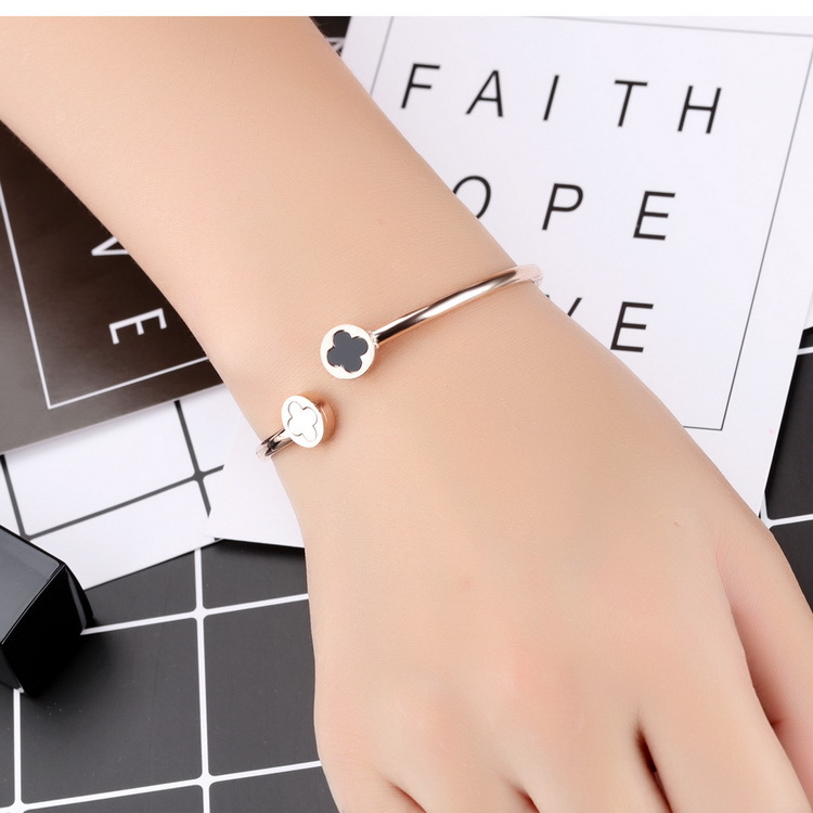 Titanium&Stainless Steel Korea Geometric bracelet(Rose gold bracelet) NHOP2716-Rose-gold-bracelet