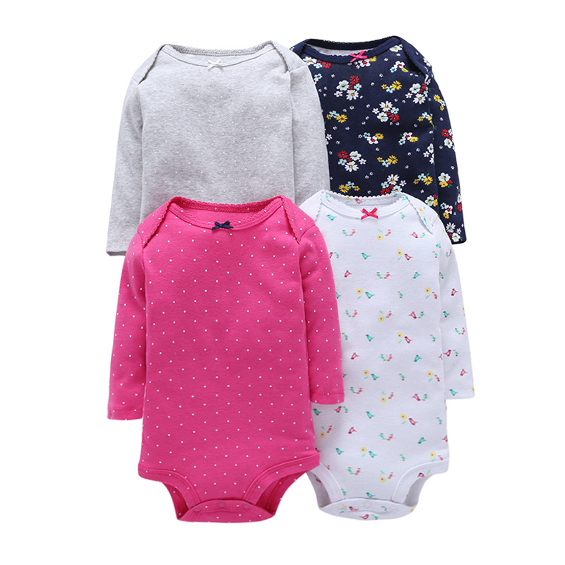 Long-sleeved Mixed Color Triangle Romper Romper Suit display picture 4