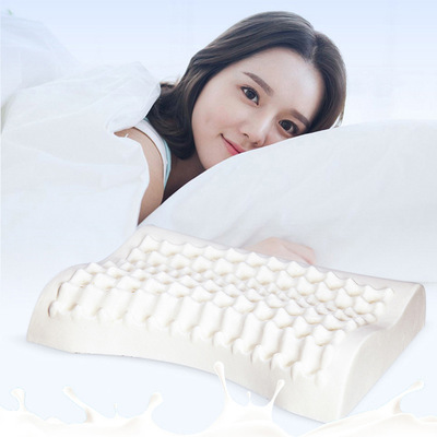天然乳胶枕护颈单人颈椎枕橡胶记忆枕头成人劲椎枕头酒店宾馆枕