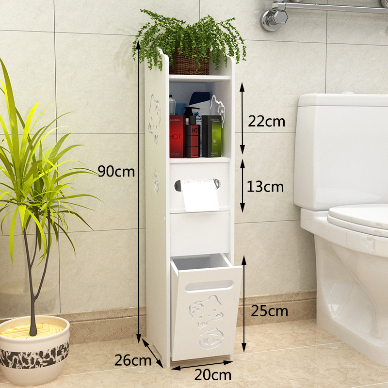 Baño creativo Rack de almacenamiento baño esquina piso Punch-libre multi-capa inodoro almacenamiento