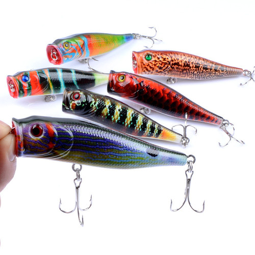 Luya bait 9cm/14.4g water surface wave lying fishing bait colorful coating plastic hard bait bionic bait fake bait wholesale