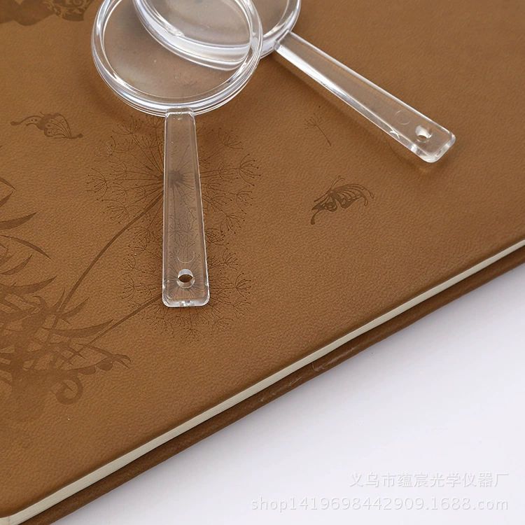 40 мм пластиковая акриловая плексиглас Полностью прозрачная цельная Лупа ручная экспериментальная акция для детей и пожилых людей