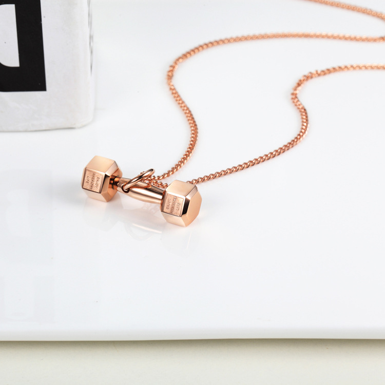 Fashion OL Titanium steel plating necklace (Rose gold female models)NHZH0362-Rose gold female models