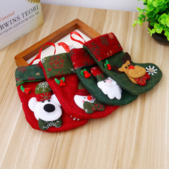 Snowflake Christmas Socks Gift Bag Christmas Tree Ornament Children's Candy Bag Elderly Snowman Gift Bag Wholesale