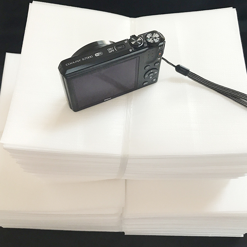 深圳珍珠棉覆膜袋10*15厘米现货 雪白珍珠棉覆膜片材尺寸自定