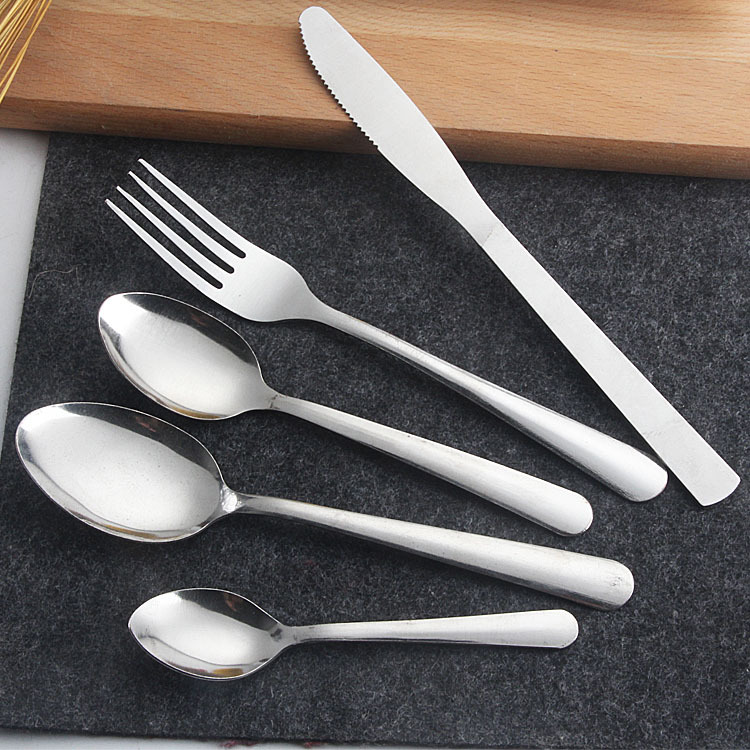 廠家批發優質不鏽鋼餐具刀叉勺四件套裝酒店廚房專用西式餐具用品