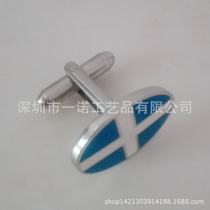 椭圆珐琅法式袖扣 (4)