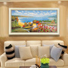 American style Decorative painting a living room modern Hanging picture Triplet sofa Background wall Entrance Restaurant mural European style Scenery Oil Painting
